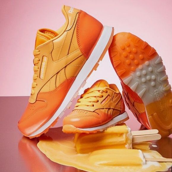 reebok orange sneakers